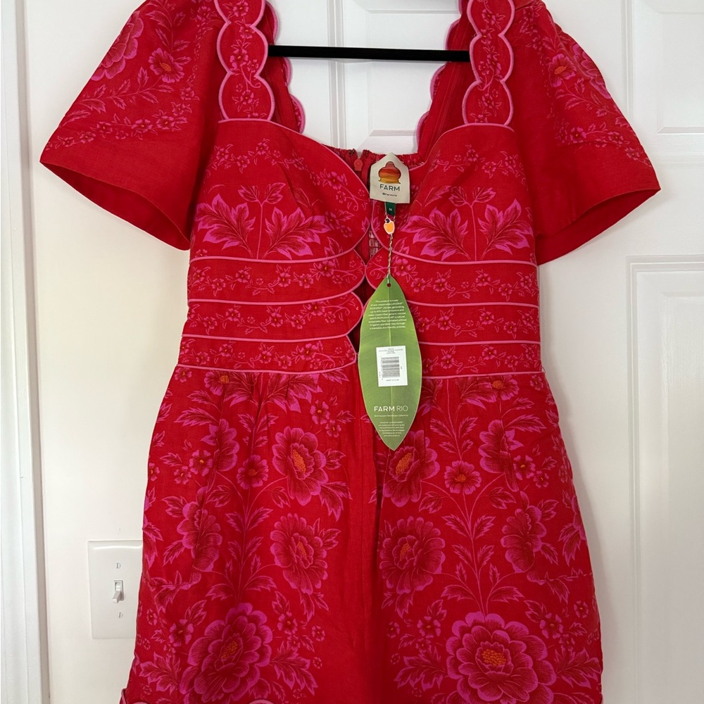 NWT FARM Rio Scarlet Floral Romper Size Medium